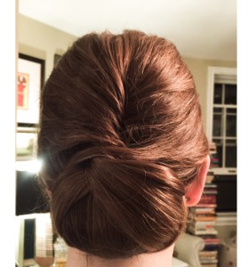 Classic style updo for bride