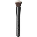 use a buffing brush to get a flawless skin finish